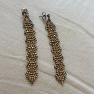 Elegant Gold Chandelier Earrings